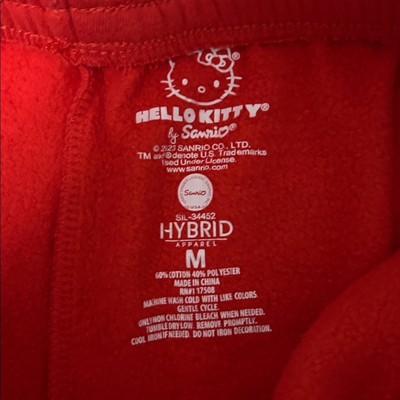 Hello Kitty Bright Red Kids Sweatpants - Picture 2 of 3